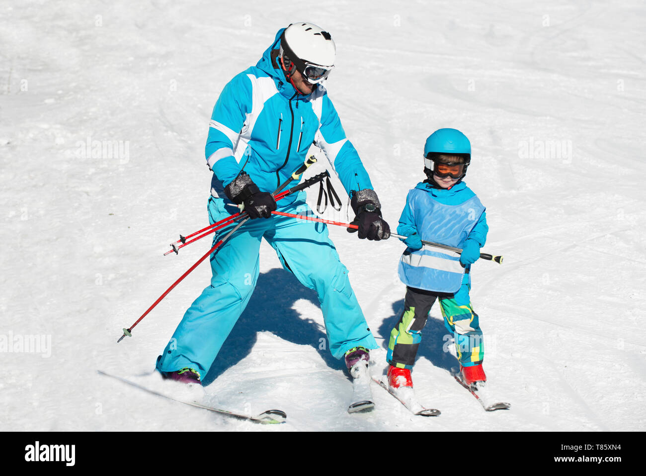 Skischule Stockfoto