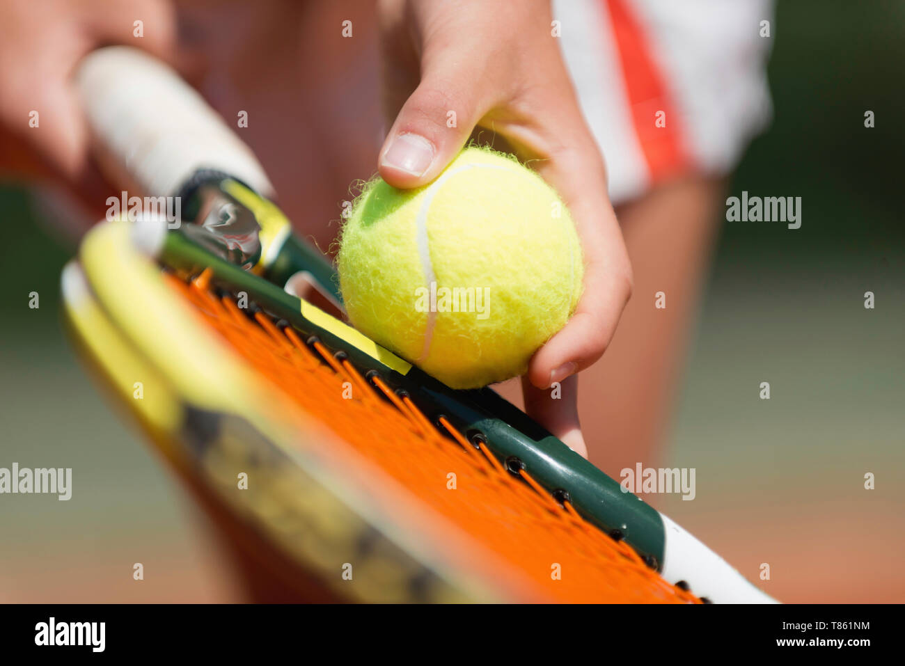 Tennis-Aufschlag Stockfoto
