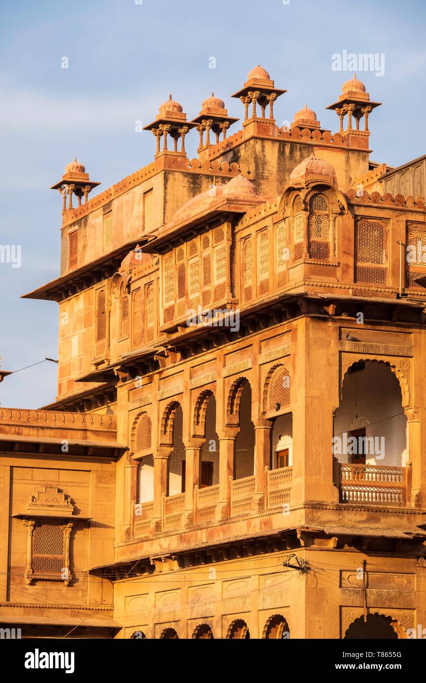 Indien, Rajasthan, Bikaner, Junagarh Fort, erbaut im 16. Jahrhundert Stockfoto