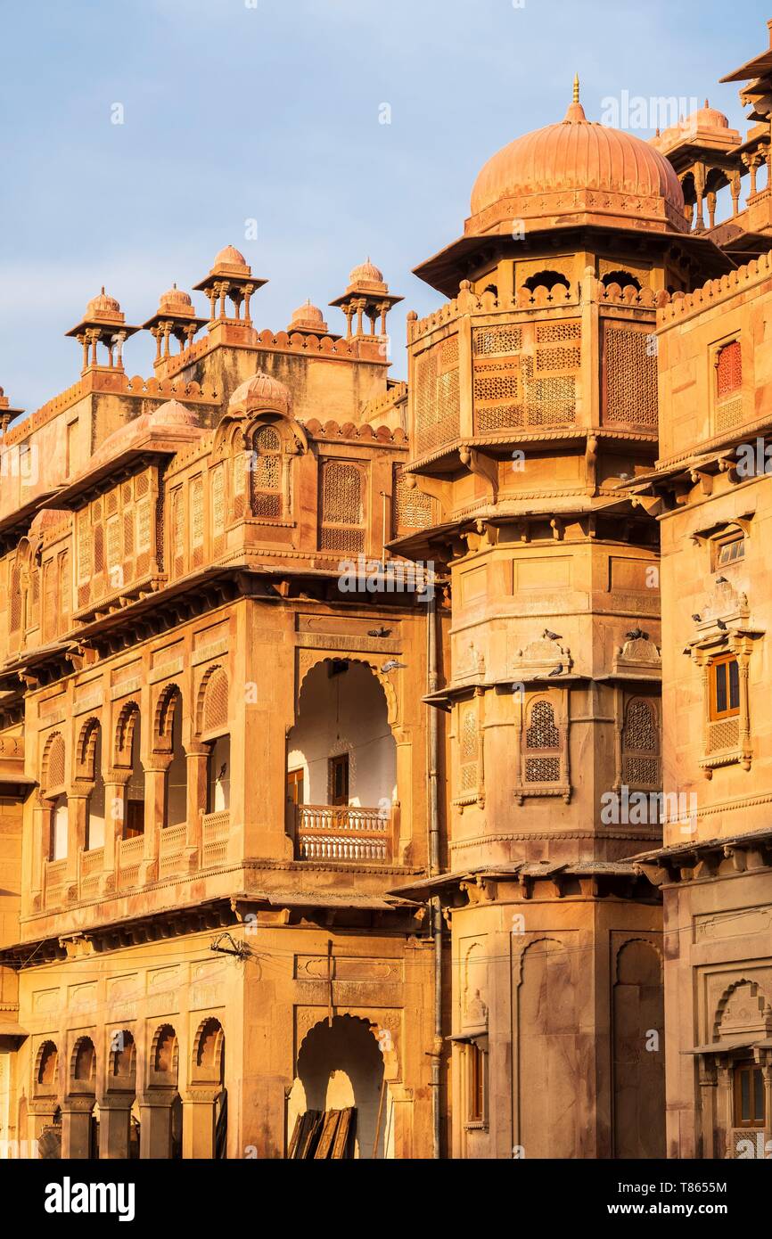Indien, Rajasthan, Bikaner, Junagarh Fort, erbaut im 16. Jahrhundert Stockfoto