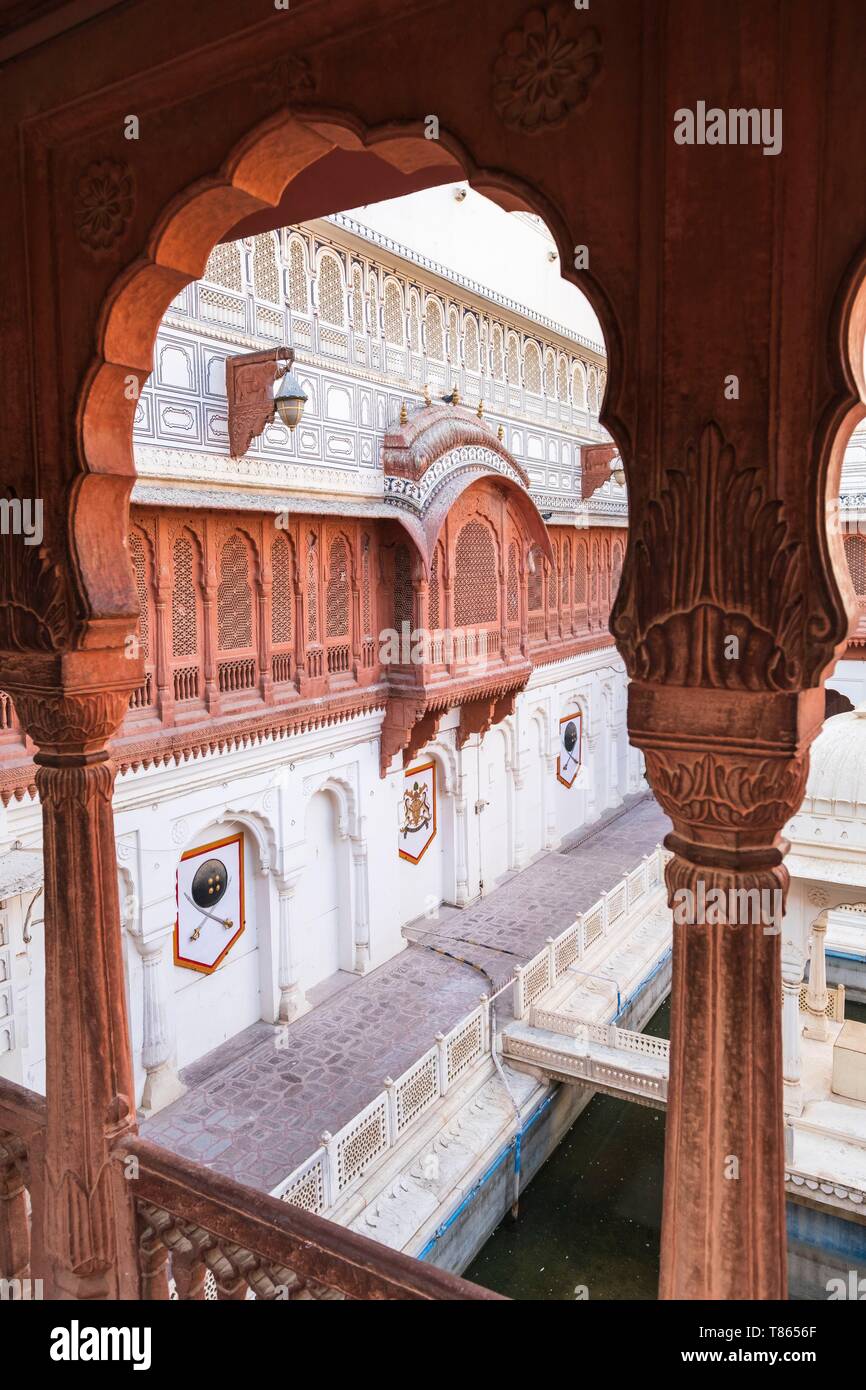 Indien, Rajasthan, Bikaner, Junagarh Fort, erbaut im 16. Jahrhundert Stockfoto