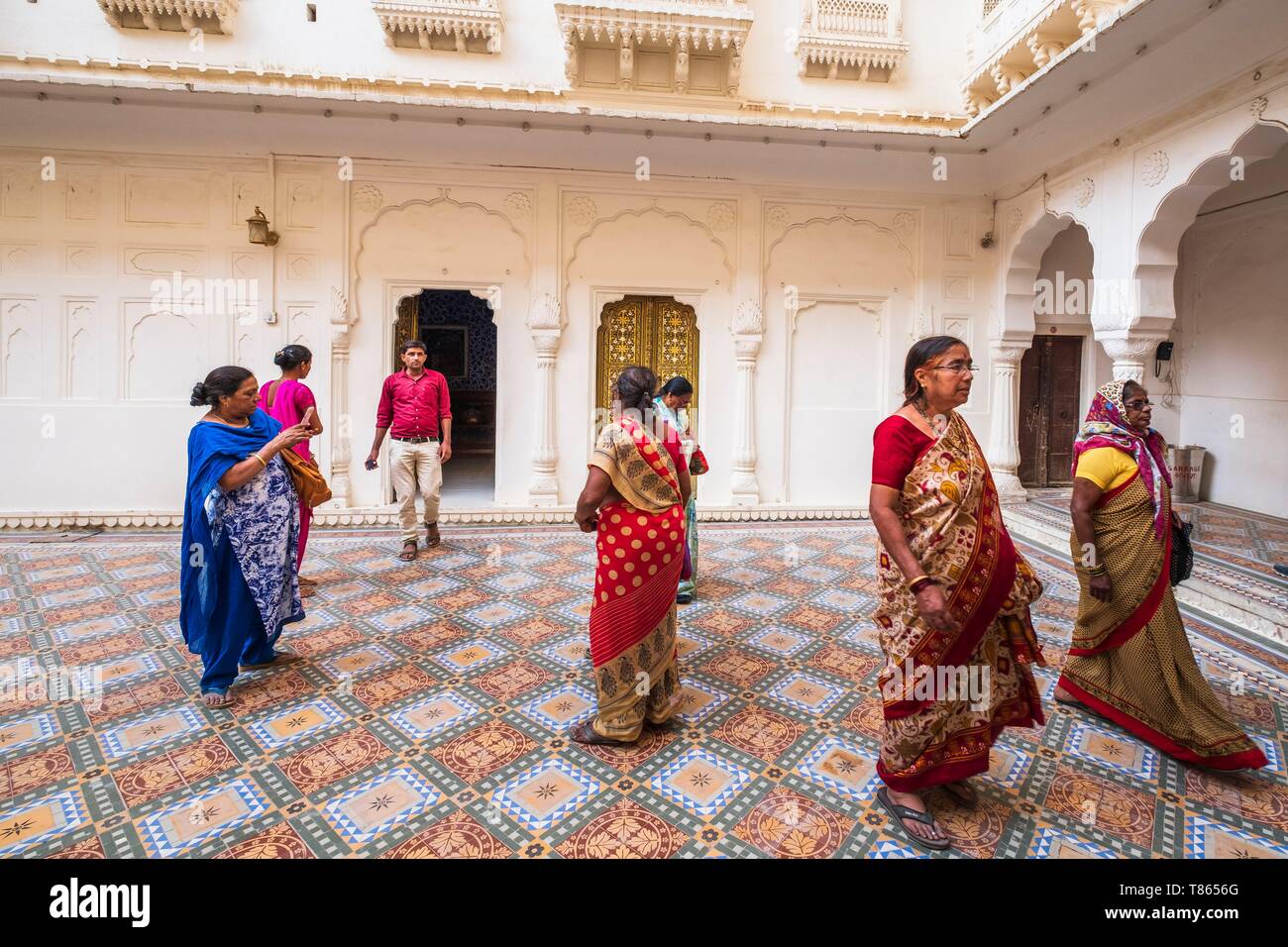 Indien, Rajasthan, Bikaner, Junagarh Fort, erbaut im 16. Jahrhundert Stockfoto