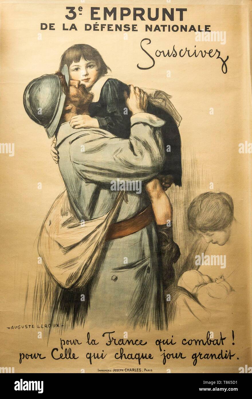 Frankreich, Paris, ehemaliger Propaganda Poster aus dem Zweiten Weltkrieg (39-45) Stockfoto