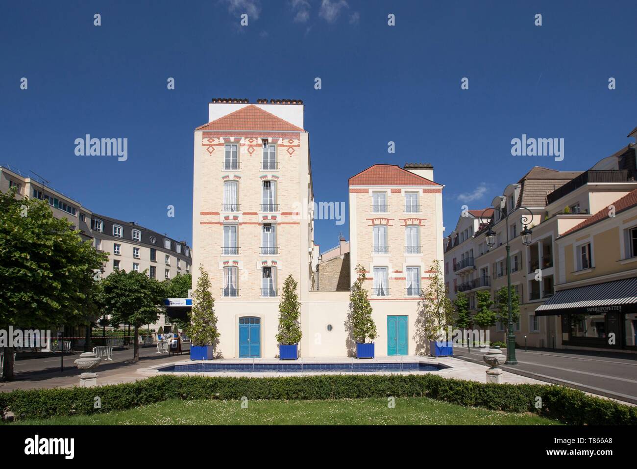 Frankreich, Hauts de Seine, Puteaux, Theaterplatz Stockfoto