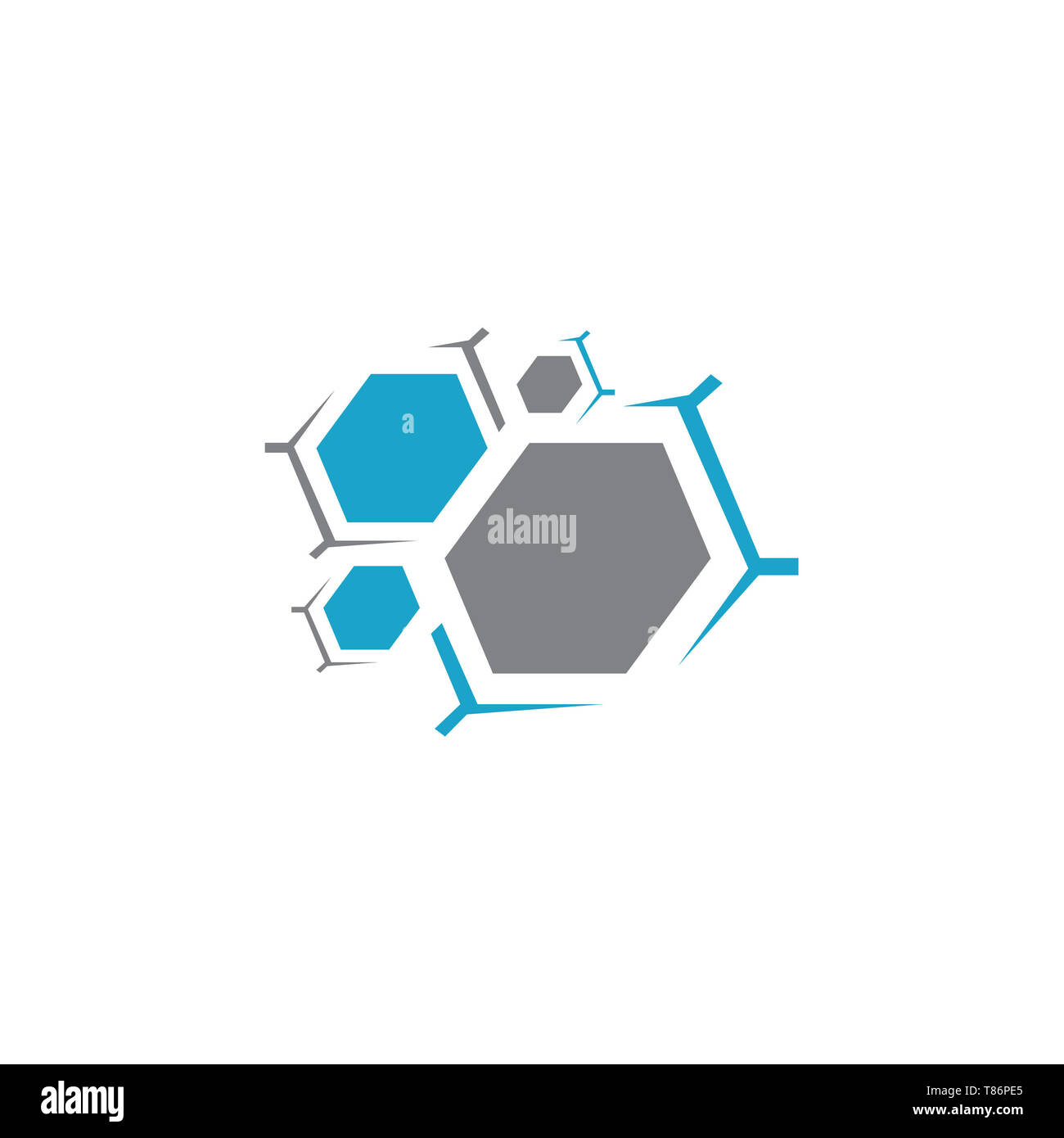 Abstrakte Wissenschaft hexagon Lab logo Zeichen Vorlage vektor design Symbol Stockfoto