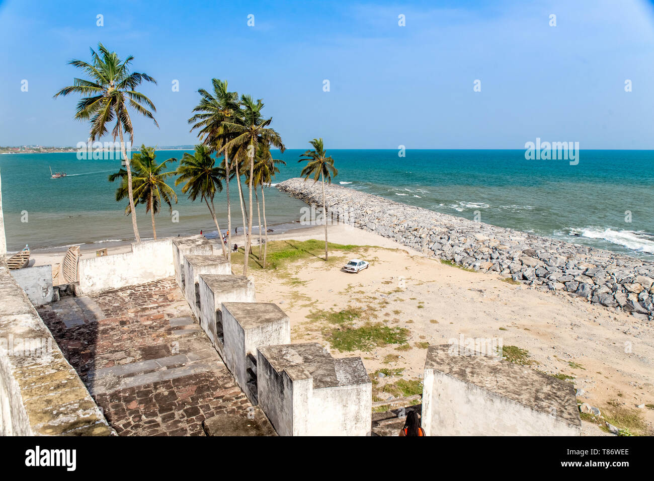 Blick von Cape Coast Castle, Ghana Stockfoto