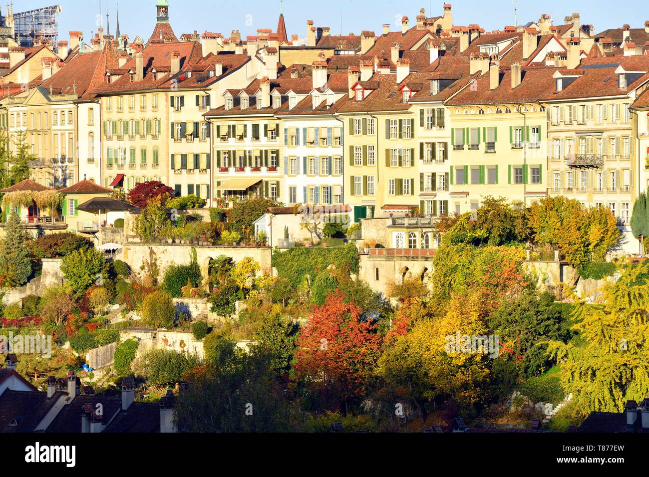 Schweiz, Kanton Bern, Bern, allgemeine Ansicht der Altstadt als Weltkulturerbe der UNESCO Stockfoto