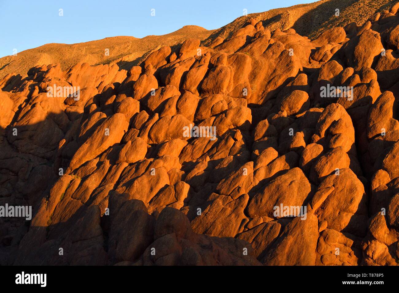 Marokko, Hoher Atlas, Dades Tal, Affen, Finger, geologische Formation Stockfoto