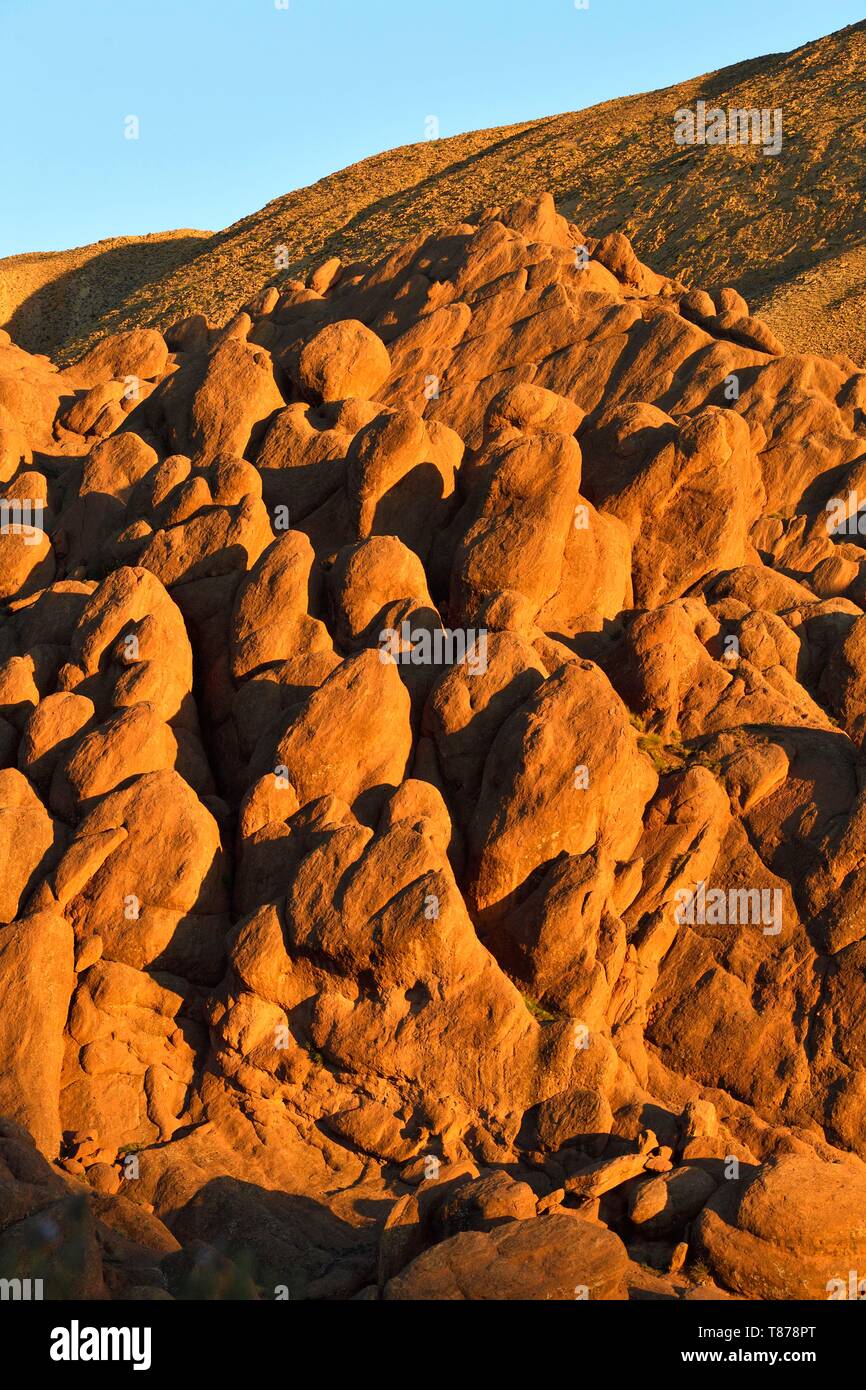 Marokko, Hoher Atlas, Dades Tal, Affen, Finger, geologische Formation Stockfoto