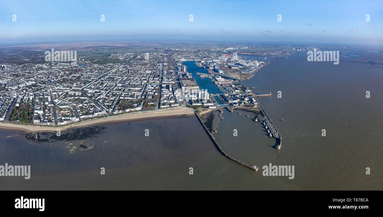 Frankreich, Loire Atlantique, Saint Nazaire, die Stadt, den Hafen und
