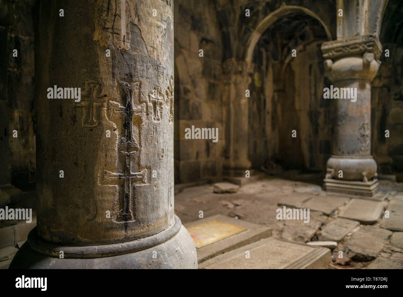 Armenien, Debed Canyon, Sanahin, Sanahin Kloster aus dem 10. Jahrhundert, Anbauteile innen Stockfoto