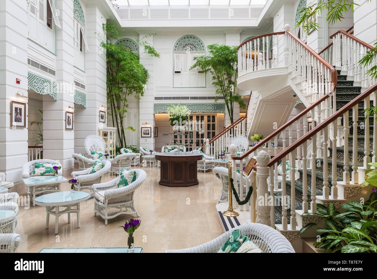 Thailand, Bangkok, Riverside, Mandarin Oriental Hotel, Flügel des Autors, Anbauteile innen Stockfoto