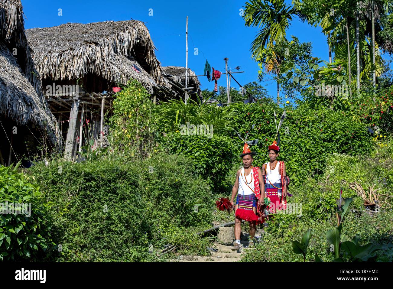 Indien, Arunachal Pradesh, Borduria, Nokte Stamm Stockfoto