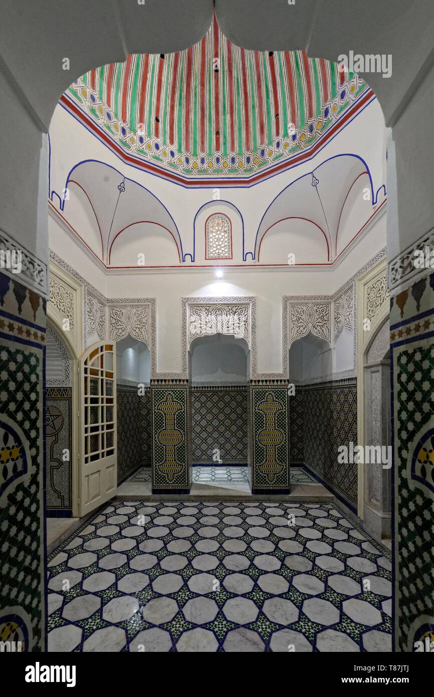 Marokko, Hoher Atlas, Marrakesch, Imperial City, Medina als Weltkulturerbe von der UNESCO, dem Museum von Confluences Dar El Bacha, Hammam aufgeführt Stockfoto