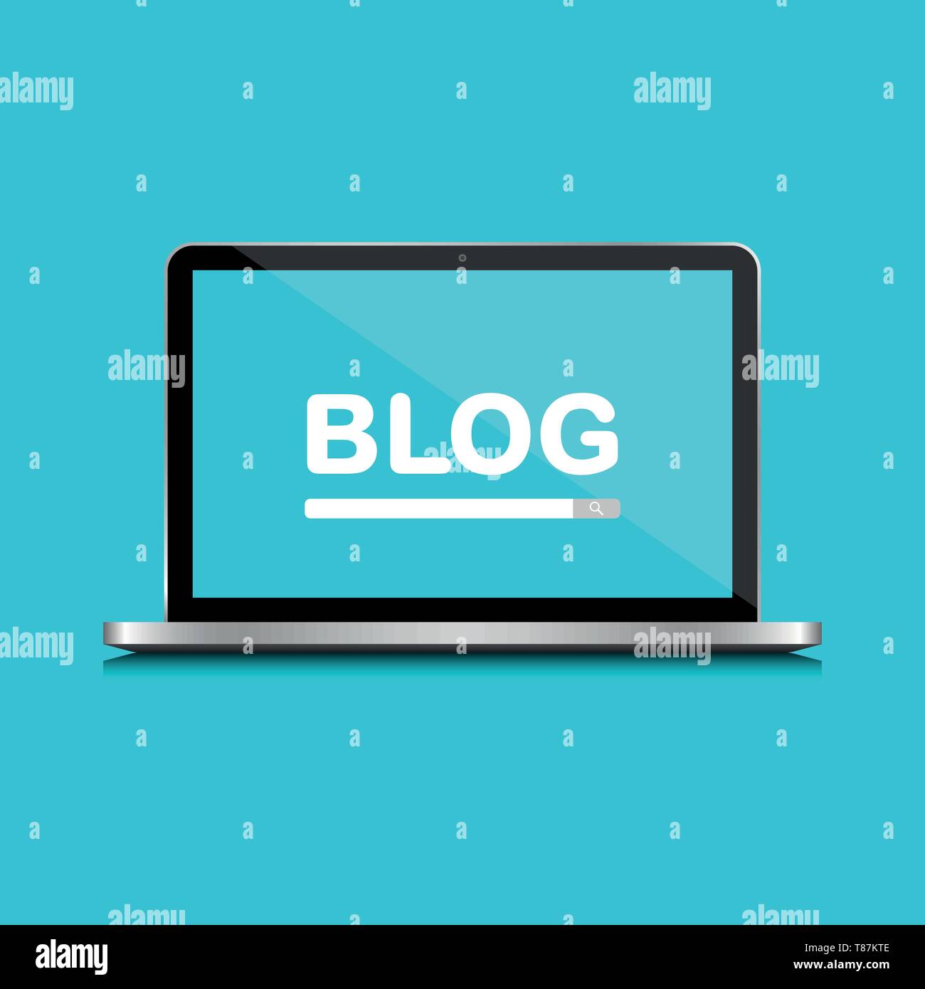 Blog Suche Konzept Abbildung Stock Vektor