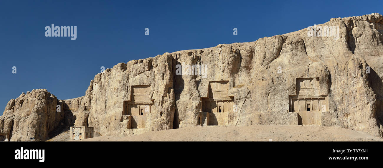 Prospektive Grab von Persien im antiken Nekropole Naqsh-e Rustam im Pars, Iran. Stockfoto