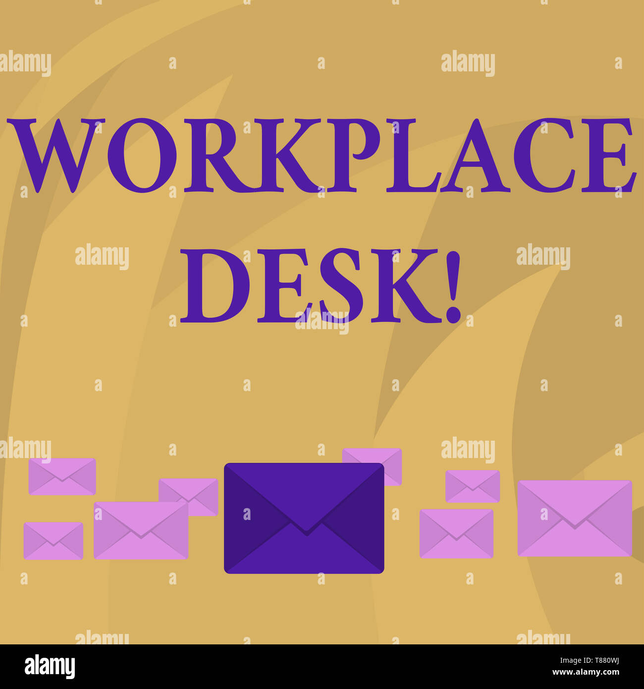 Wort schreiben Text Arbeitsplatz Schreibtisch. Business Foto präsentiert eine Art Tabelle, können Sie arbeiten häufig mit Schubladen Pastelltönen geschlossen Umschläge Stockfoto