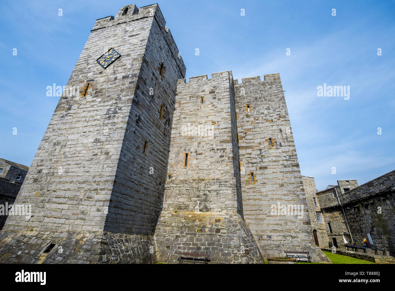 Halten von Castle Rushen, Castletown, von der Insel Man Stockfoto