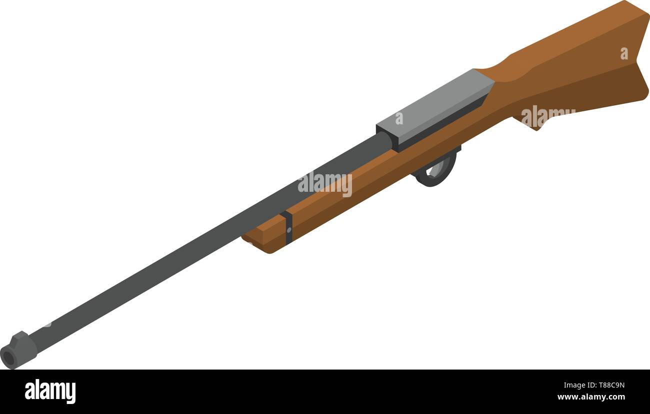 Hunter rifle Symbol, isometrische Stil Stock Vektor