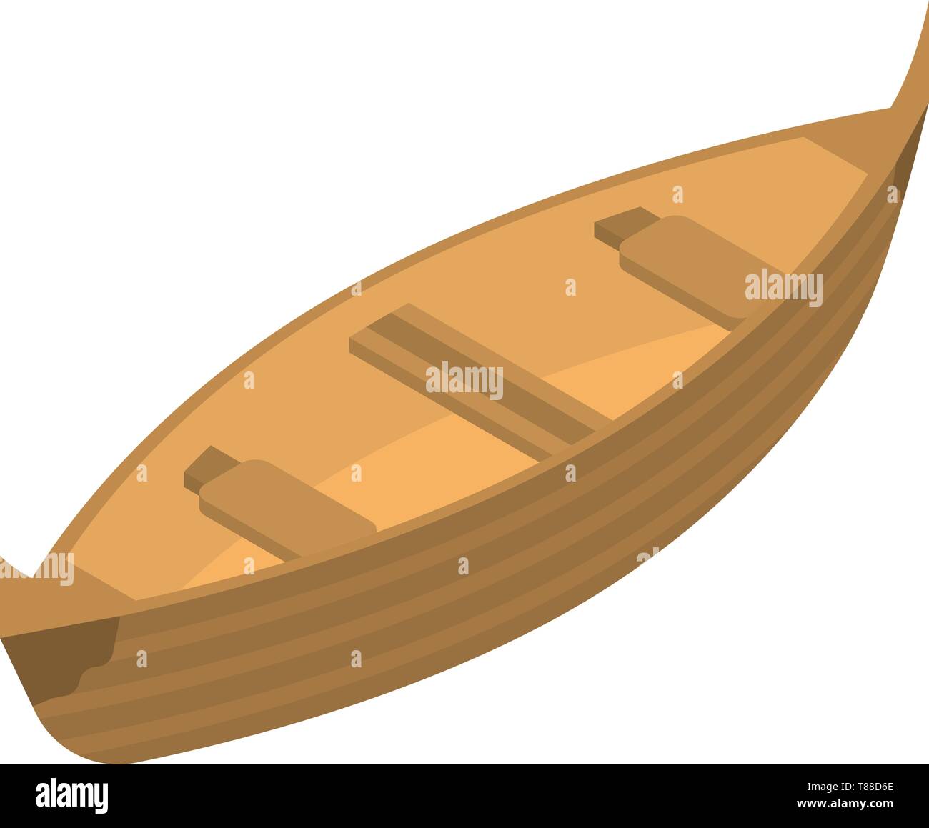 Ansicht Von Oben Holz Boot Symbol Flache Abbildung Ansicht Von Oben Holz Boot Vektor Symbol Fur Web Design Stock Vektorgrafik Alamy