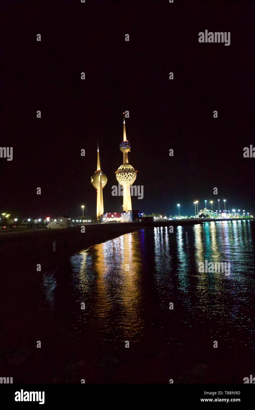 Kuwait Light Tower Stockfoto