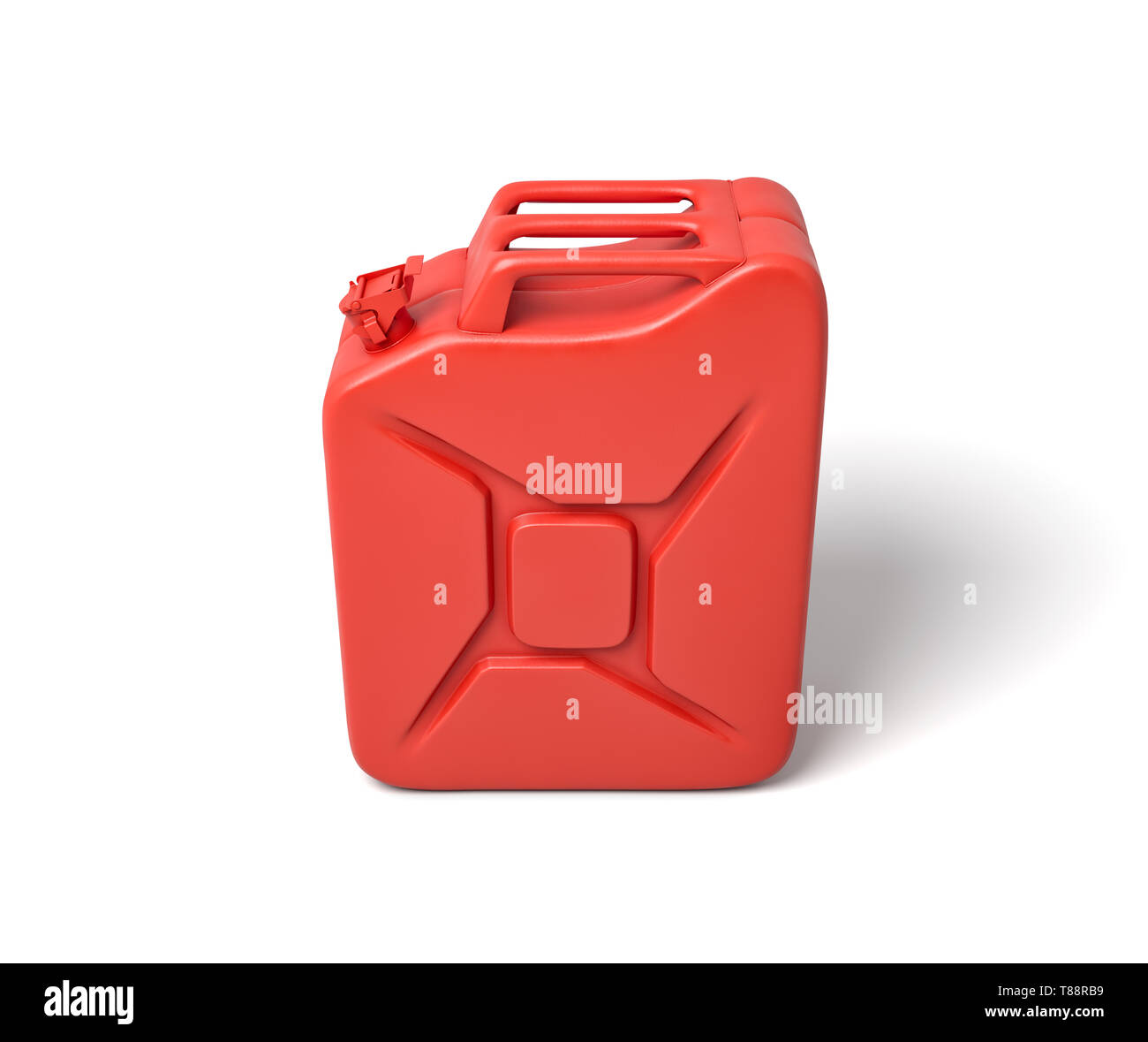 3D-Rendering von Red Gas kann auf weißem Hintergrund. Stockfoto