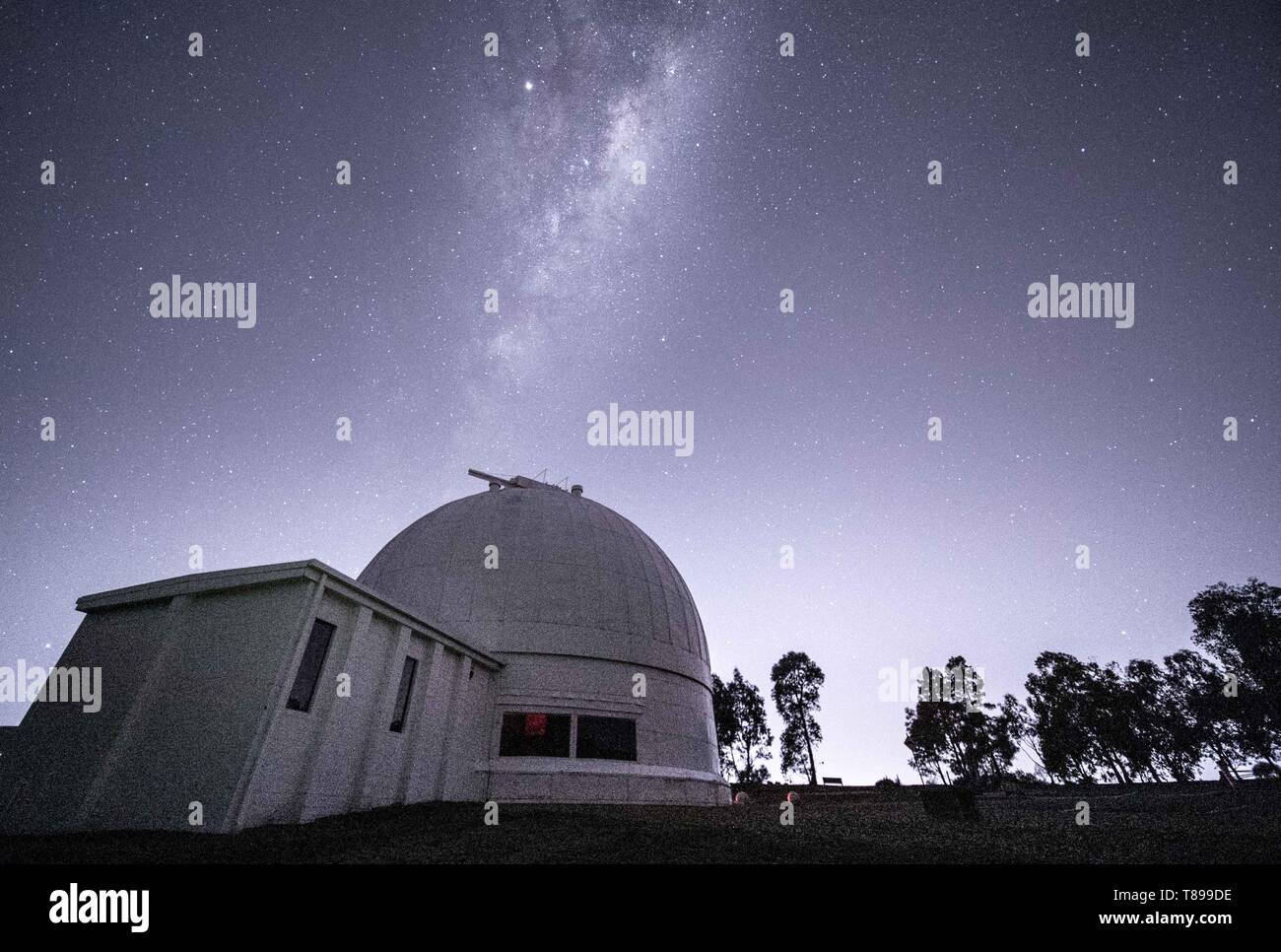 Canberra. 7. Mai, 2019. Foto am 7. Mai 2019 zeigt eine Ansicht des Nachthimmels am Mount Stromlo Observatory in Canberra, Australien. Credit: Liu Changchang/Xinhua/Alamy leben Nachrichten Stockfoto