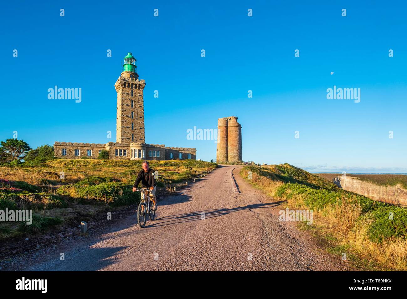 Frankreich, Cotes d'Armor Plevenon, Frehel Cape und seinen Leuchttürmen, einer ist ein Vauban Leuchtturm Stockfoto