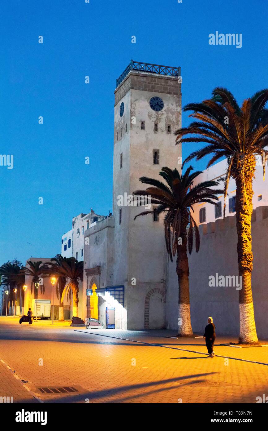 Marokko, Mogador, Marrakesch Safi region, Essaouira, als Weltkulturerbe von der UNESCO, alte Stadt, Befestigungsanlagen der Medina Stockfoto