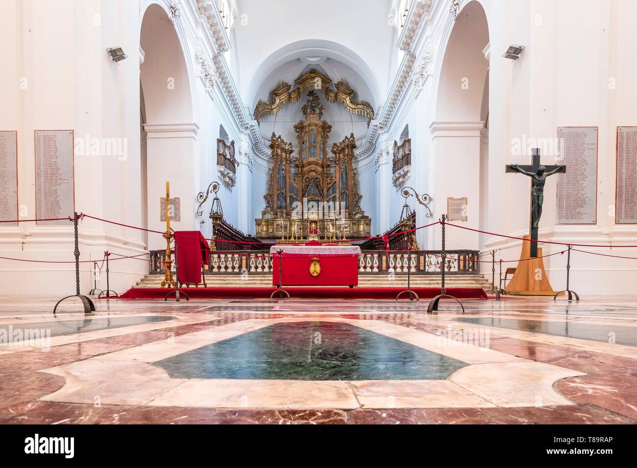 Italien, Sizilien, Catania, barocke Stadt als UNESCO-Weltkulturerbe, San Nicolo l'Arena Kirche aufgeführt Stockfoto