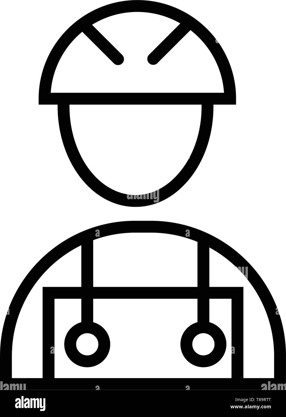 Bauarbeiter icon-Vektor symbol Bauarbeiter. Stock Vektor
