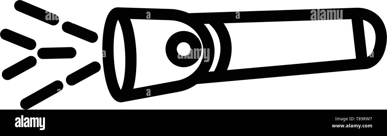 Taschenlampe icon-Vektor Symbol. Stock Vektor