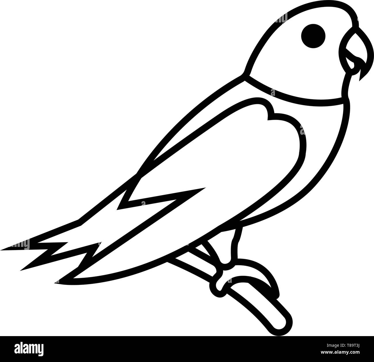 Papagei Vogel - Vektor symbol Vogel Abbildung Stock Vektor