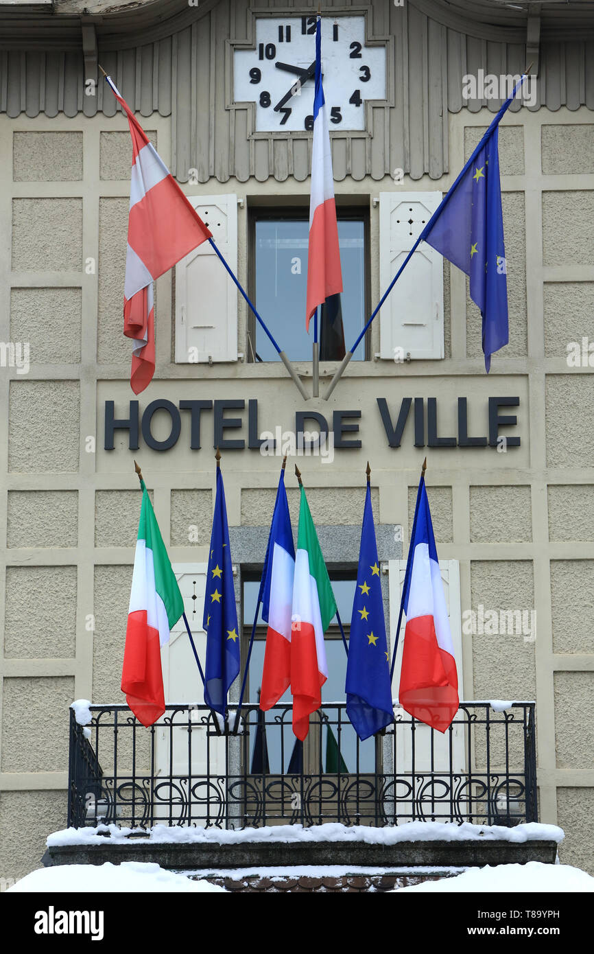 Hôtel de Ville. Saint-Gervais-les-Bains. Stockfoto