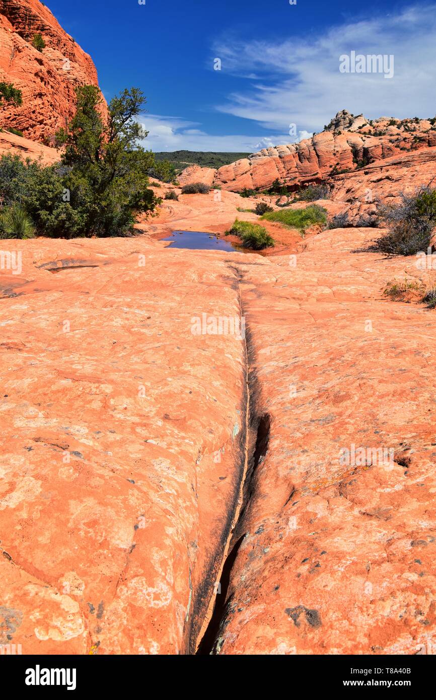 Blick von der unteren Sand Cove trail auf den Vortex Formation, der von ...
