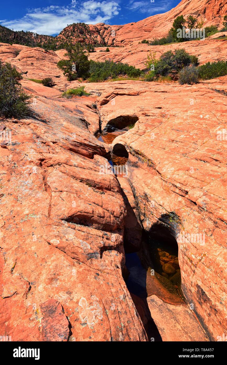 Blick von der unteren Sand Cove trail auf den Vortex Formation, der von ...