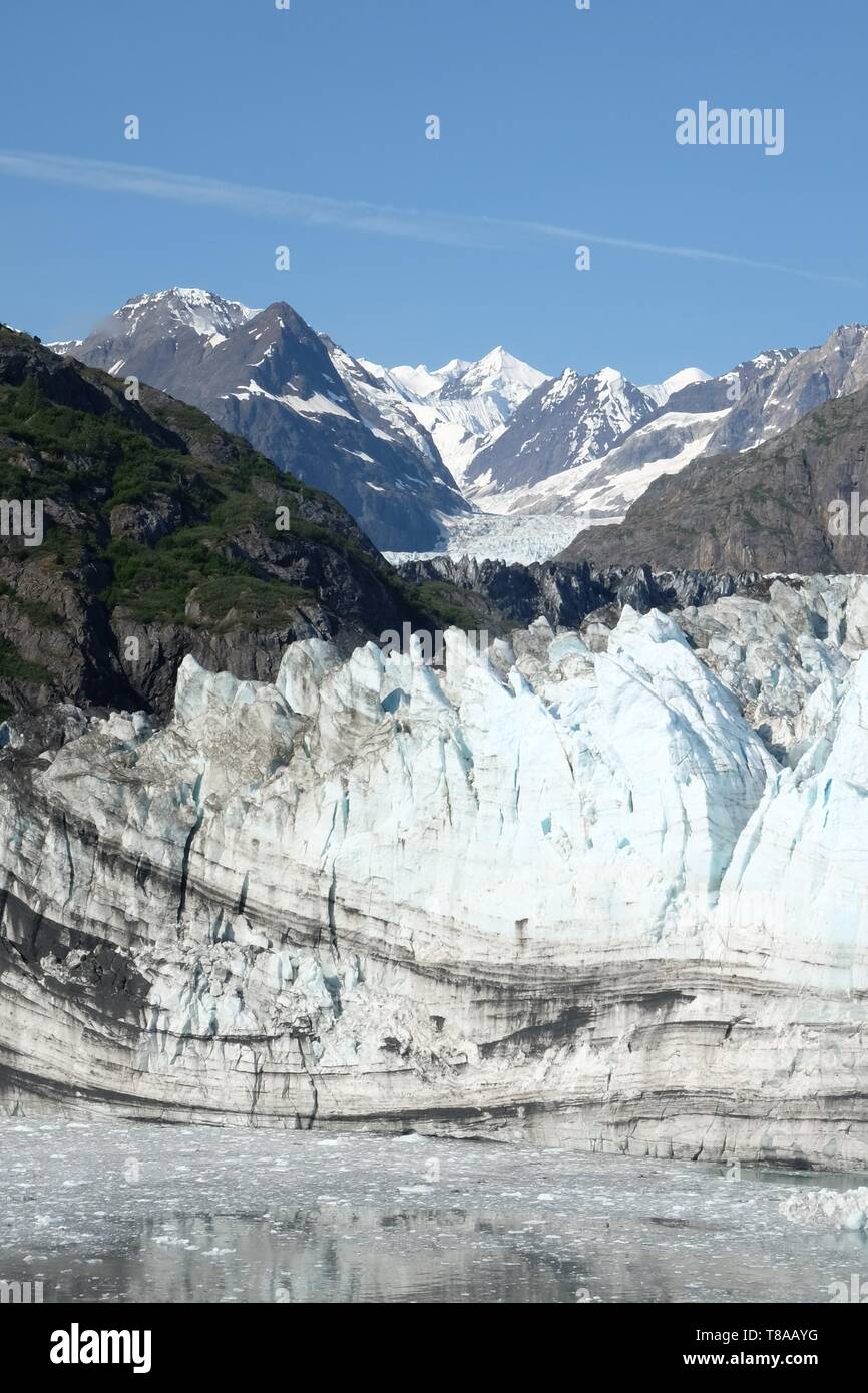 Große Gletscher Glacier Bay National Park Stockfoto