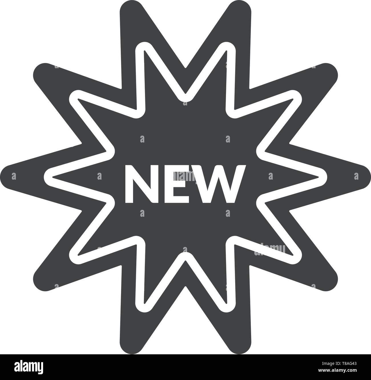 Neuer Vektor Icon - neue Aufkleber editierbare Vektor Symbol für Website und mobile Apps. Stock Vektor