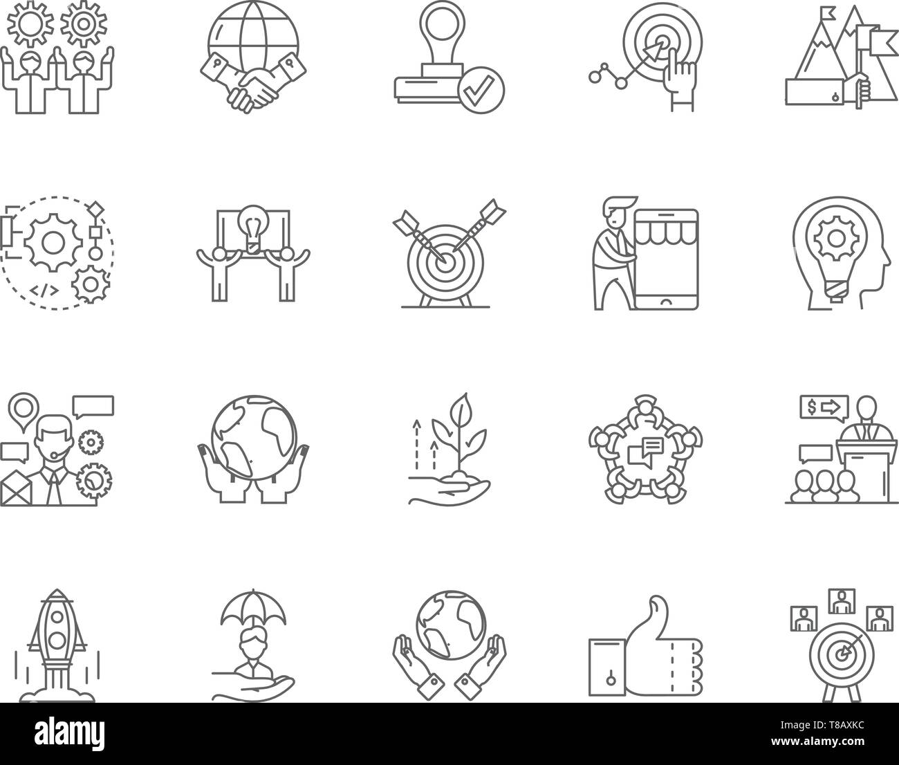 Verbesserung Zeile für Symbole, Zeichen, Vektor, Abbildung: Konzept Stock Vektor