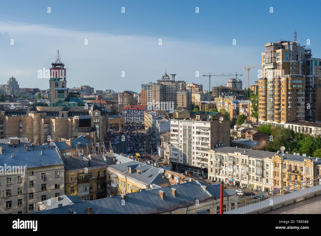 Luftaufnahme von Kiew, an den Sommer, Ukraine Stockfoto