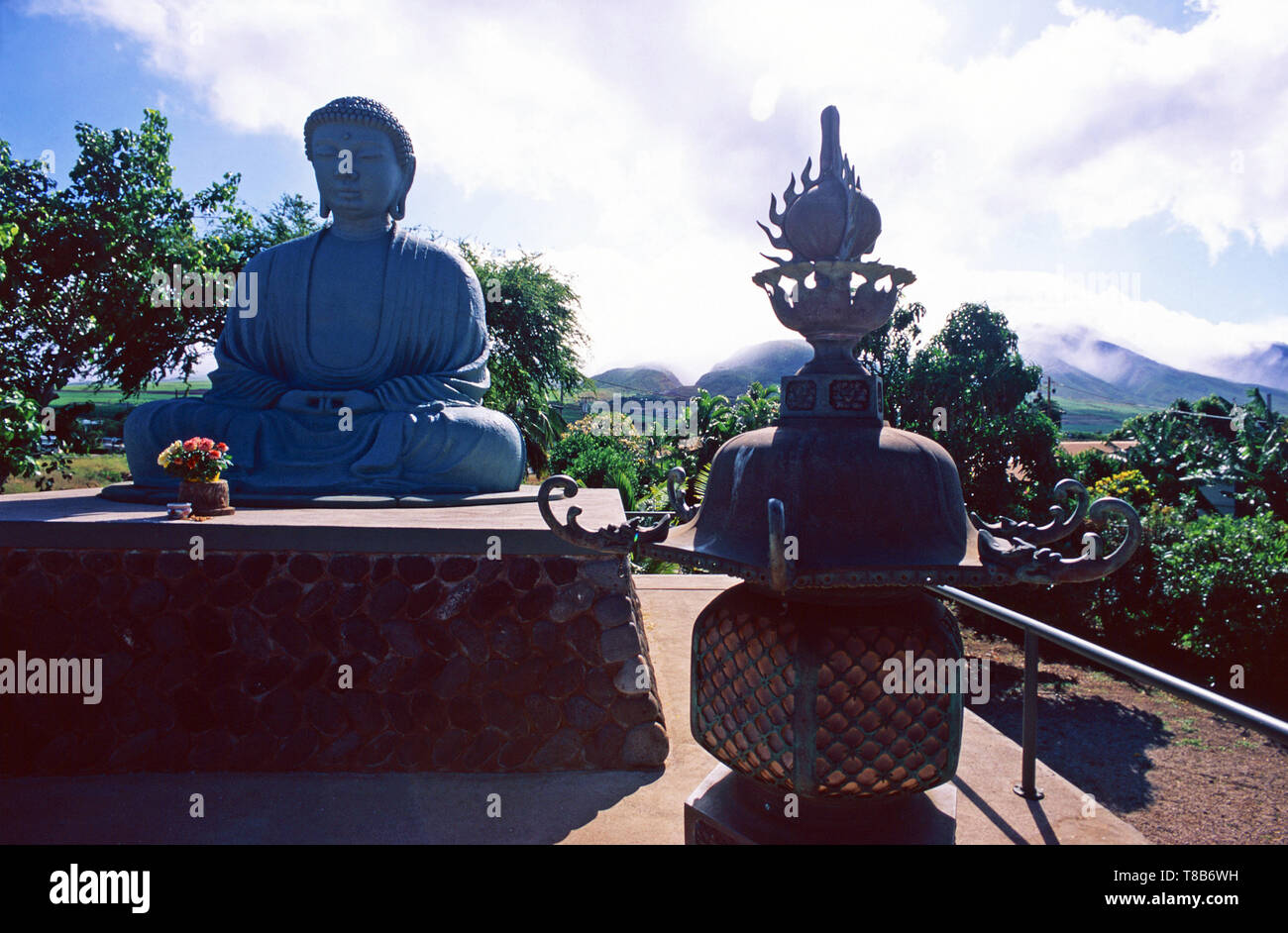 Großen Buddha von Jodo Mission, Lahaina, Maui Stockfoto