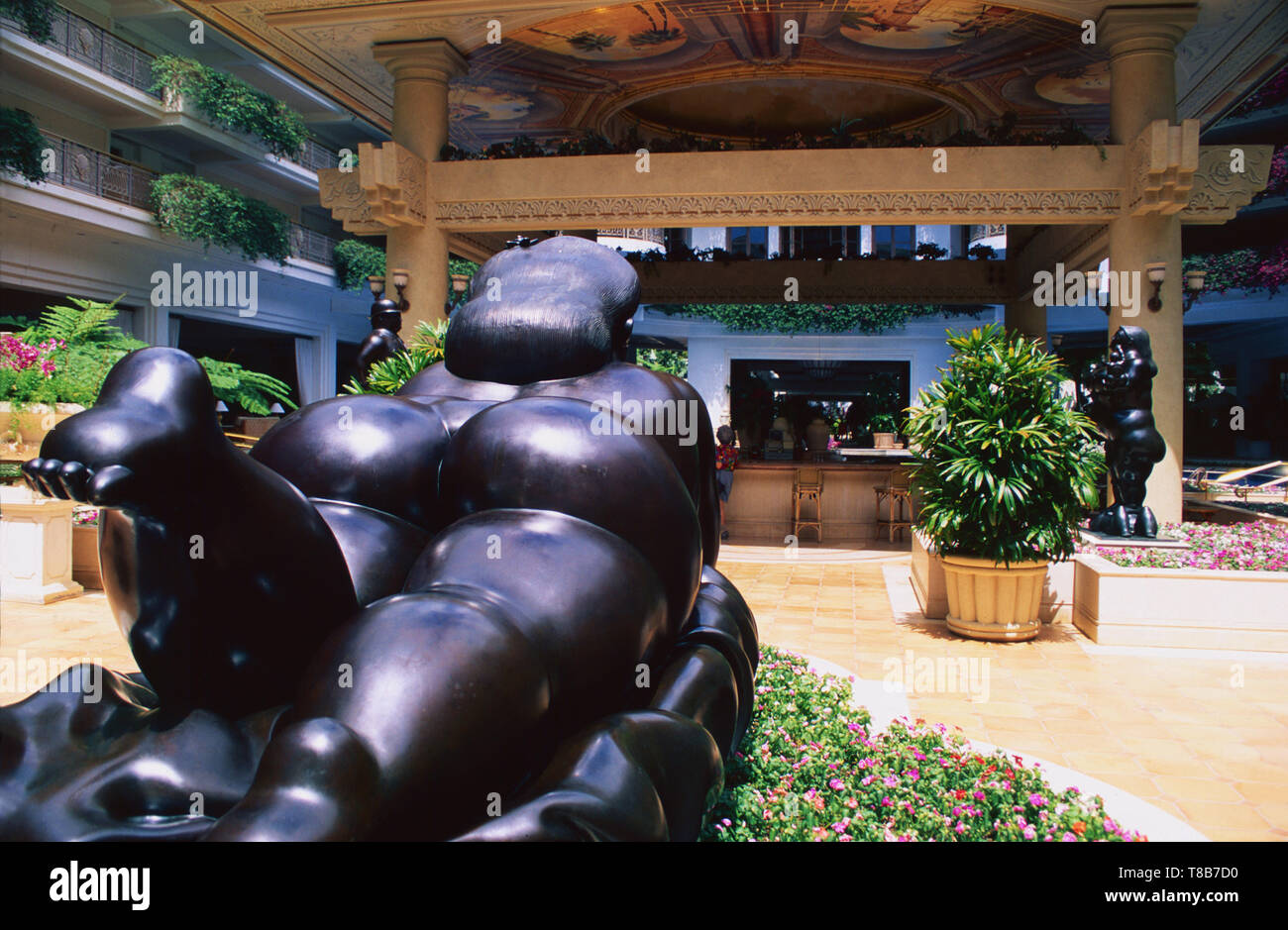 Botero Frau rauchen Zigarette." Die Grand Wailea, Maui, Hawaii Stockfoto