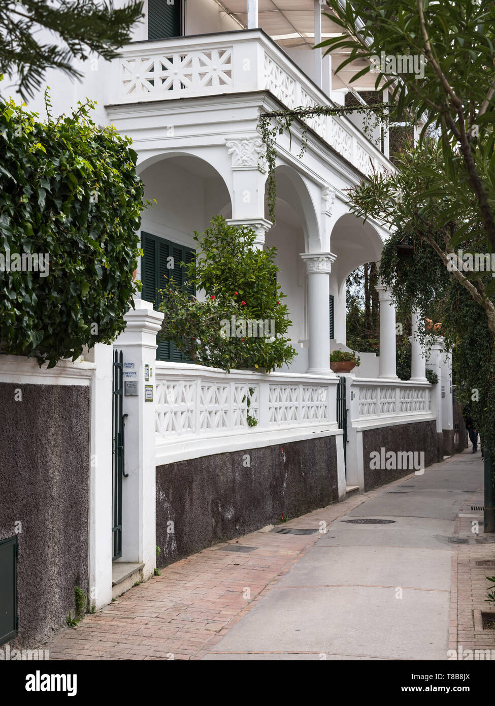 Villa Mariuccia, Capri, Italien Stockfoto