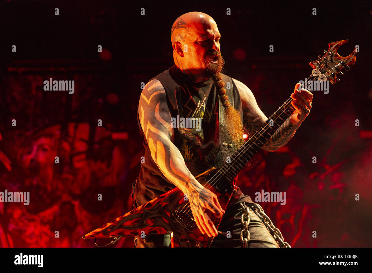 Mai 11, 2019 - West Palm Beach, Florida, USA Slayer-gitarrist Kerry King führt auf der Farewell Tour der Band. (Bild: © Adam DelGiudice/ZUMA Draht) Stockfoto