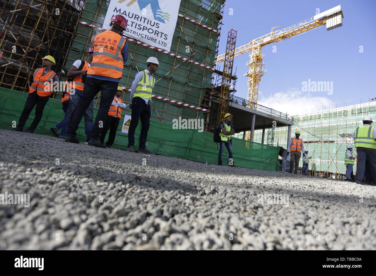 Internationalen Sport und Training Center Komplex an der Cote d'Or, Mauritius... Die Anlage wird voraussichtlich zu einer multi-sport Stadion gehören Stockfoto