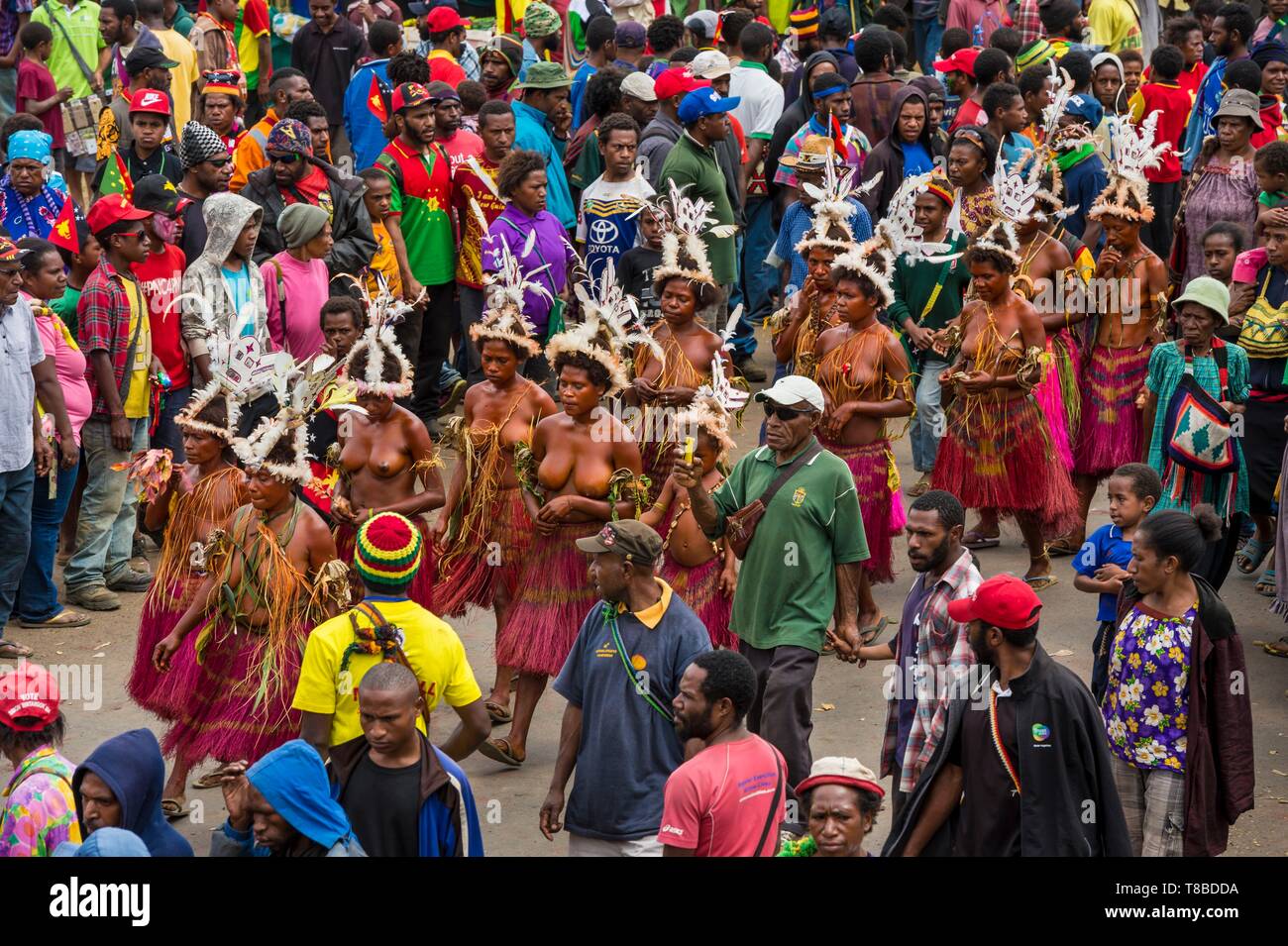 Papua-neuguinea Eastern Highlands Provinz, Goroka Goroka Show Festival, Tänzer Stockfoto