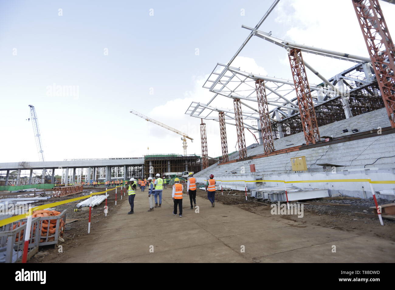 Internationalen Sport und Training Center Komplex an der Cote d'Or, Mauritius... Die Anlage wird voraussichtlich zu einer multi-sport Stadion gehören Stockfoto