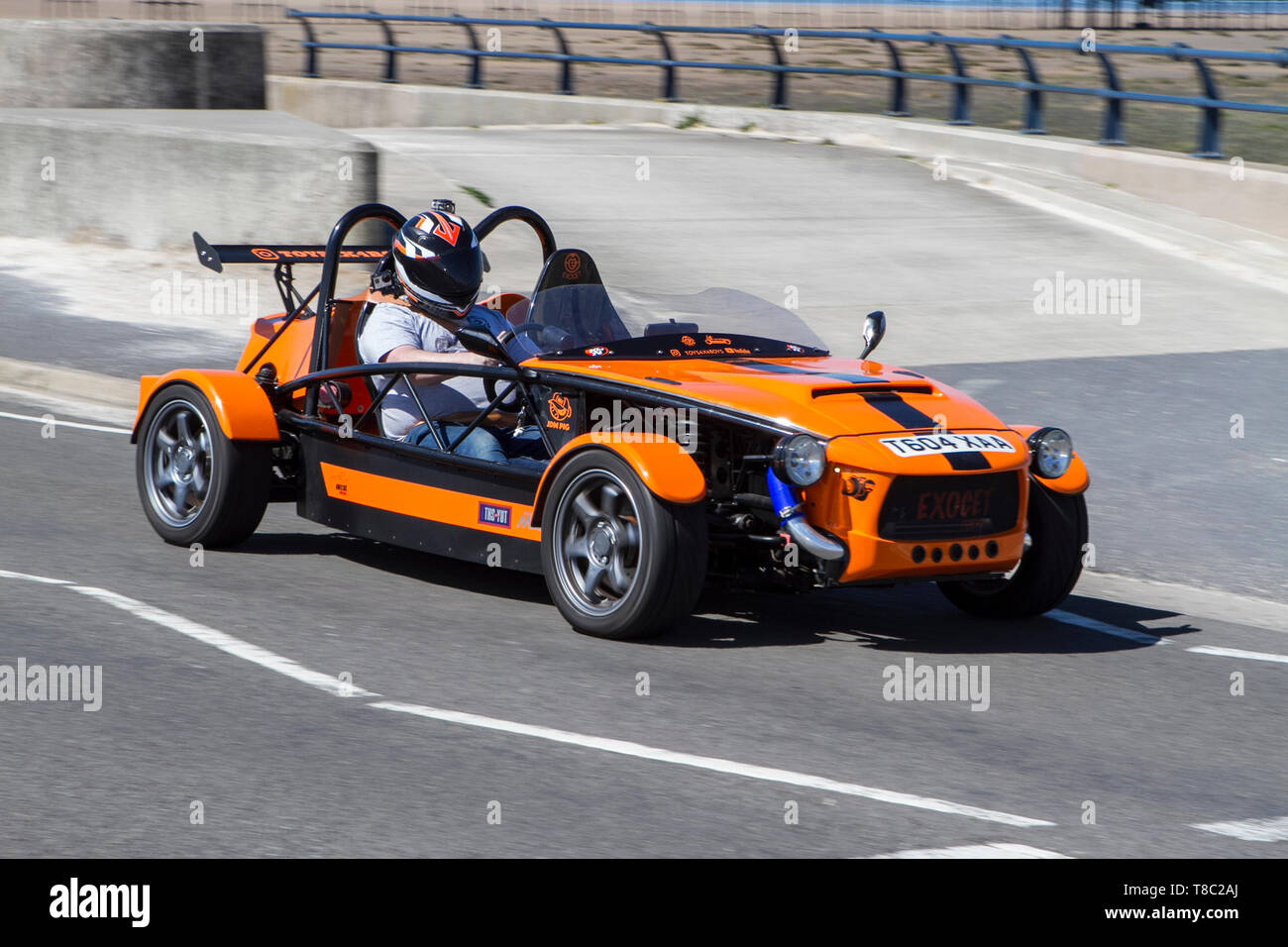 2016 Rot Schwarz Kit Car MEV Exocet-benscar in Southport, Merseyside. 12. Mai 2019. UK Wetter. Hell und sonnig in Southport, Merseyside Stockfoto