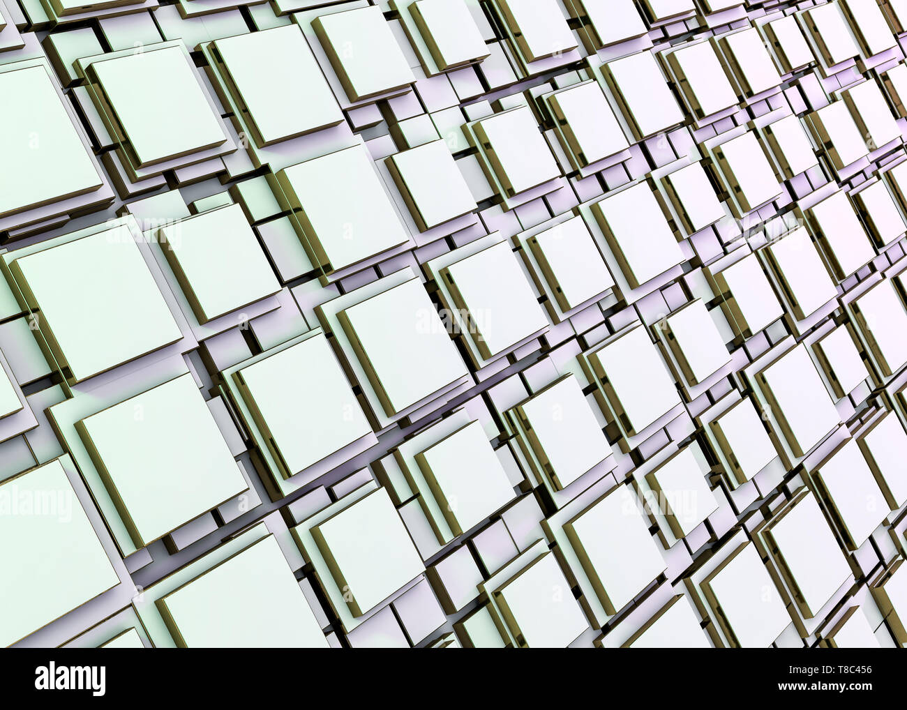 Abstraktes Bild von kuben Hintergrund. 3D-Rendering Stockfoto