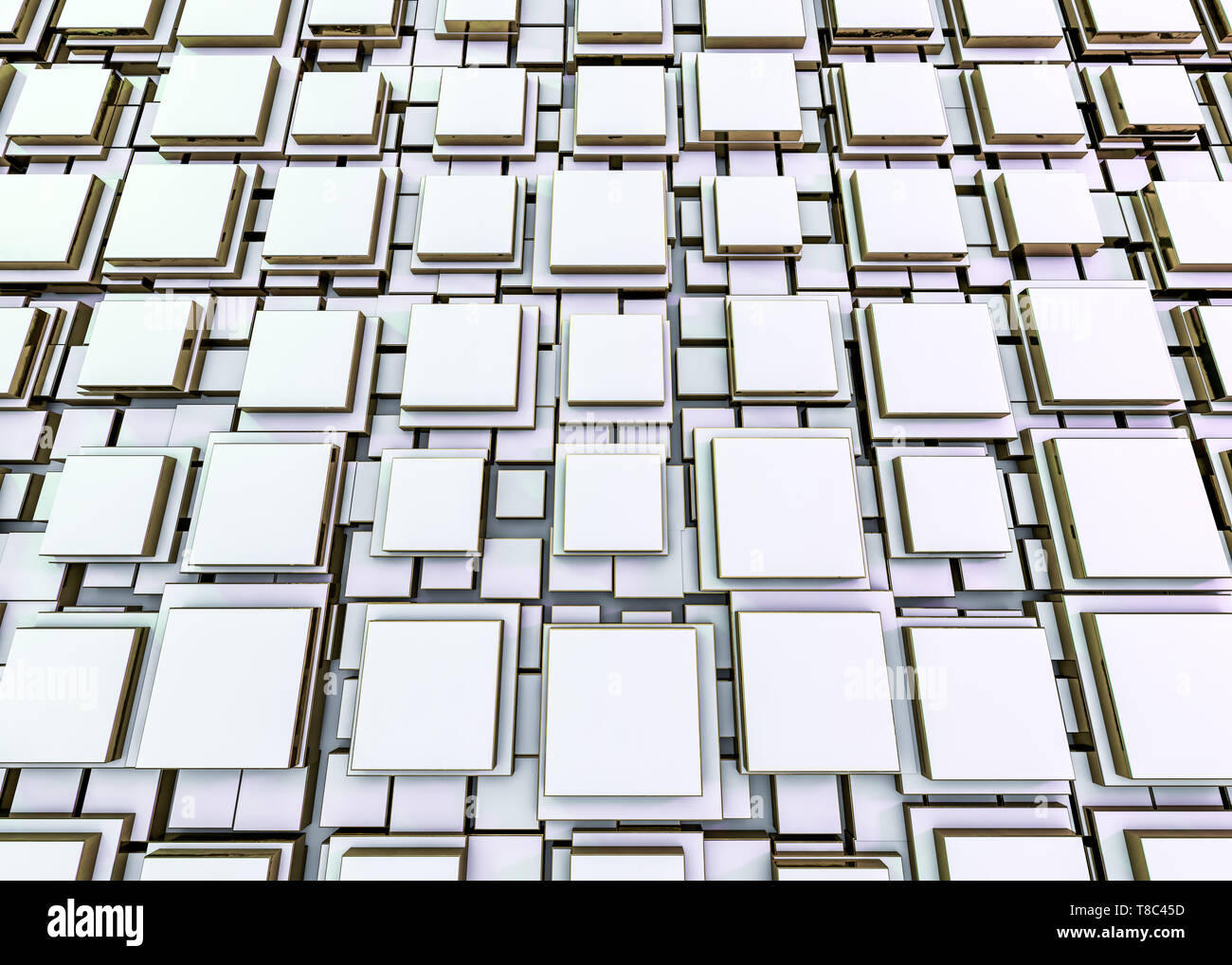 Abstraktes Bild von kuben Hintergrund. 3D-Rendering Stockfoto